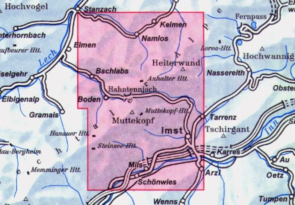 Alpenvereinskarte Oostenrijk|Wandel-skikaart 3/4 Lechtaler Alpen - Heiterwand