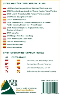 alta via Benelux|Wandelkaart 2 GR Oost-Vlaanderen & Henegouwen