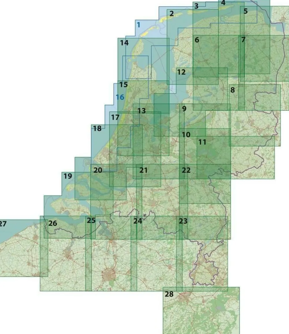 ANWB Benelux|Fietsknooppuntenkaart 28 Ardennen