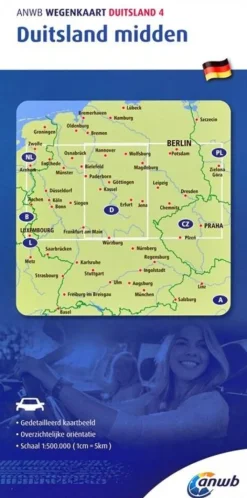 ANWB Duitsland|Wegenkaart 4 Duitsland Midden