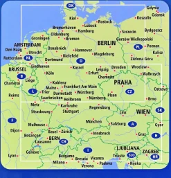 ANWB Duitsland|Wegenkaart 1 Duitsland Zwitserland Oostenrijk