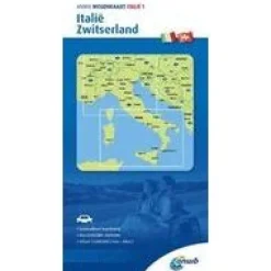 ANWB Italië & Malta|Wegenkaart 1 Italie/Zwitserland