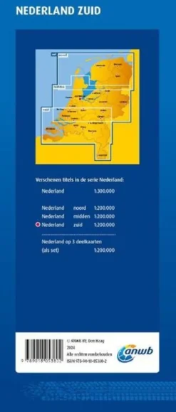 ANWB Benelux|Wegenkaart Nederland zuid