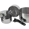 BasicNature Pannen & Ketels|Stainless steel set Biwak 3