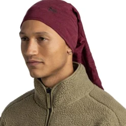 DAMES Buff Handschoenen, Hoofddeksels E.D.|Handschoenen, Hoofddeksels E.D.|Merino Midweight Melange Tibetan red