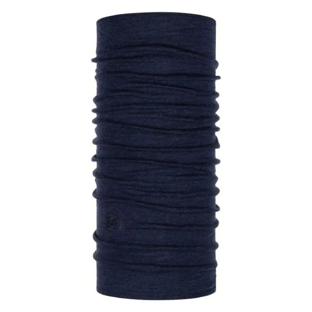 DAMES Buff Handschoenen, Hoofddeksels E.D.|Handschoenen, Hoofddeksels E.D.|Midweight merino wool night blue melange