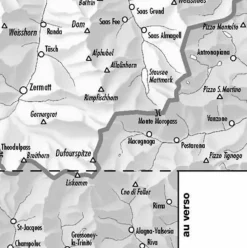 Bundesamt - Swisstopo Zwitserland|Skitoerkaart 284S Mischabel