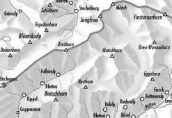Bundesamt - Swisstopo Zwitserland|Skitoerkaart 264S Jungfrau