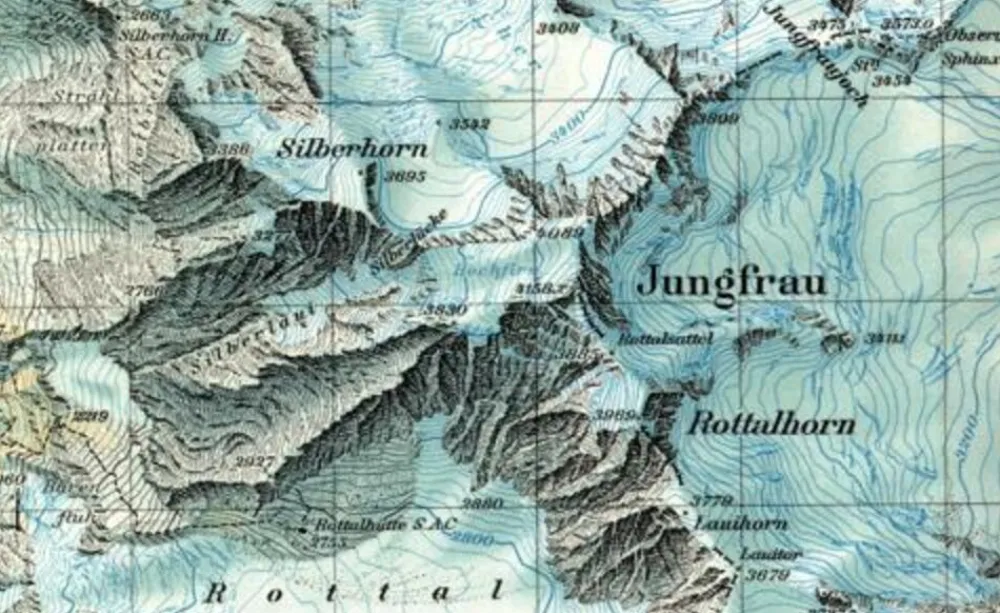 Bundesamt - Swisstopo Zwitserland|Topografische kaart 1249 Finsteraarhorn