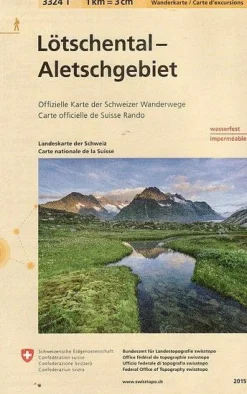 Bundesamt - Swisstopo Zwitserland|Topografische wandelkaart 3324T Lötschental