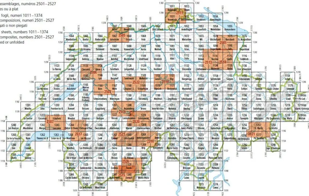 Bundesamt - Swisstopo Zwitserland|Topografische kaart 1309 Simplon