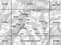 Bundesamt - Swisstopo Zwitserland|Topografische kaart 1197 Davos