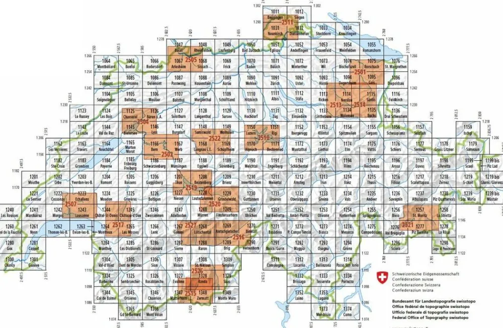 Bundesamt - Swisstopo Zwitserland|Topografische kaart 1312 Locarno