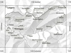 Bundesamt - Swisstopo Zwitserland|Topografische kaart 1210 Innertkirchen