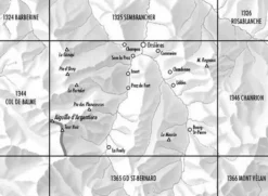 Bundesamt - Swisstopo Zwitserland|Topografische kaart 1345 Orsières