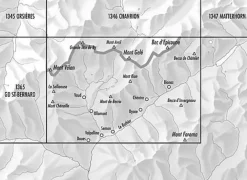 Bundesamt - Swisstopo Zwitserland|Topografische kaart 1366 Mont Vélan