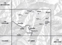 Bundesamt - Swisstopo Zwitserland|Oostenrijk|Topografische kaart 1157 Sulzfluh