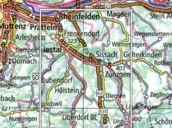 Bundesamt - Swisstopo Zwitserland|Wandelkaart Liestal Pratteln