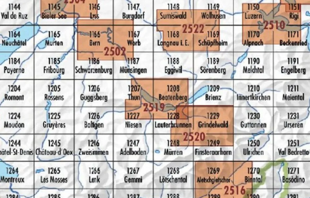 Bundesamt - Swisstopo Zwitserland|Wandelkaart Zweisimmen 1246