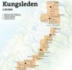 Calazo Scandinavië & Ijsland|Wandelkaart Kungsleden Nikkaluokta Ritsem Vakkotav