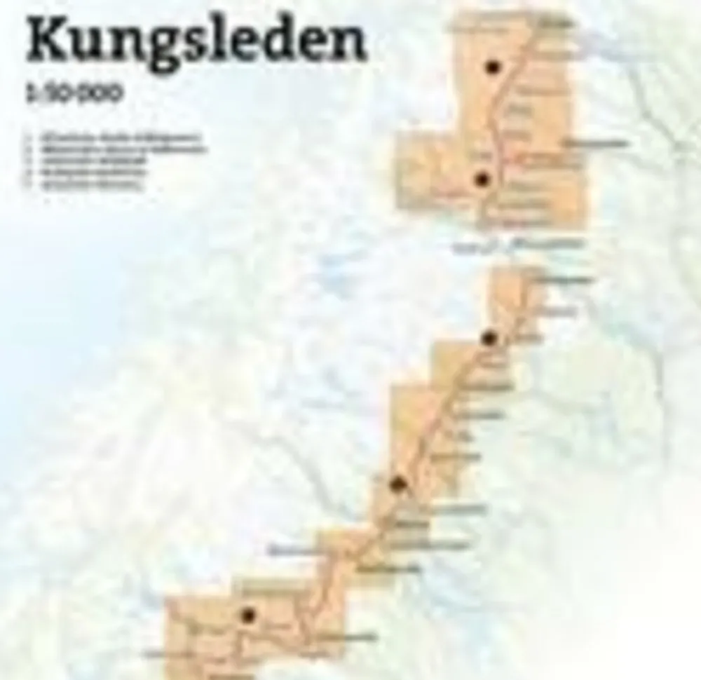 Calazo Scandinavië & Ijsland|Wandelkaart Kungsleden Nikkaluokta Ritsem Vakkotav