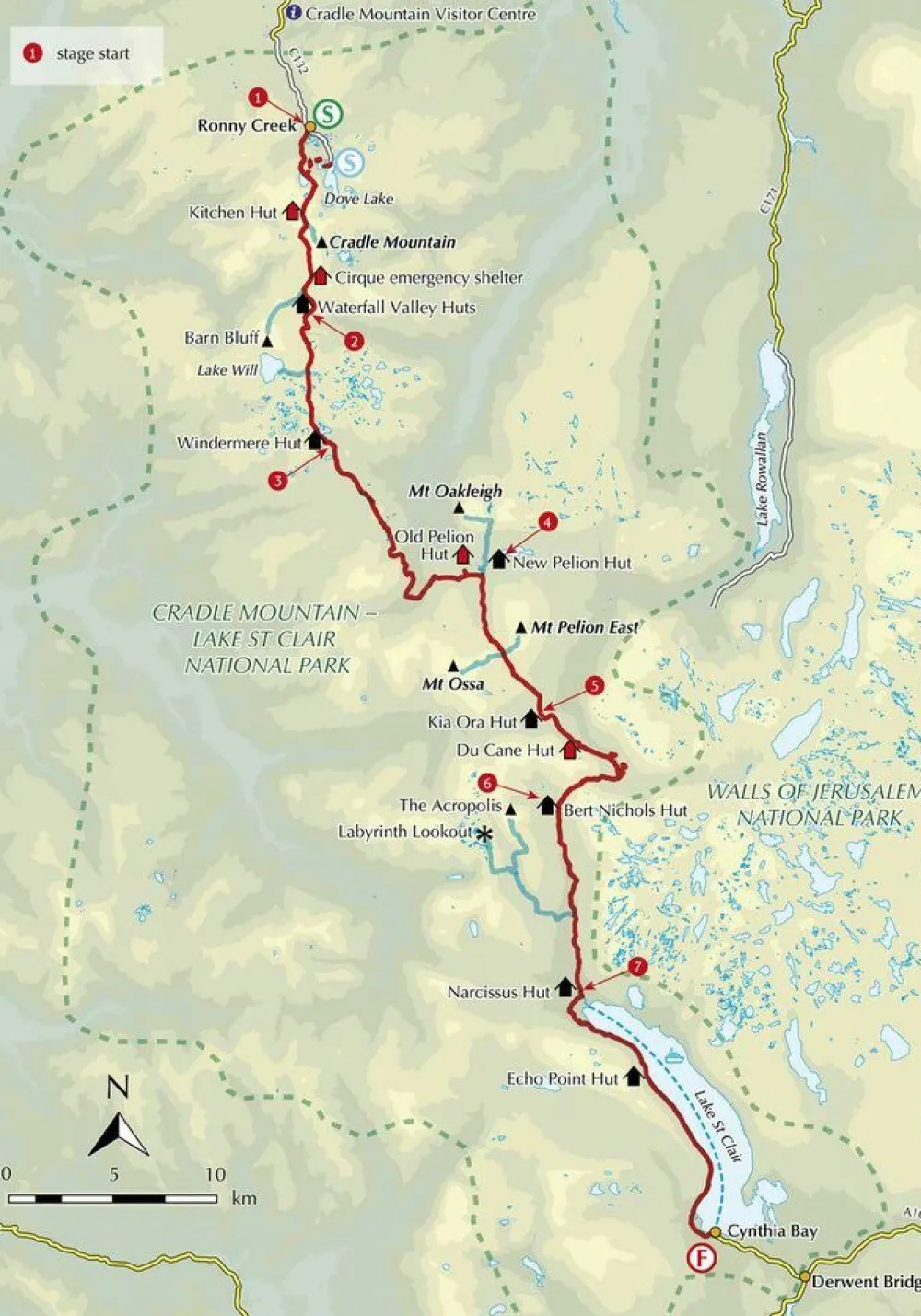 Cicerone Australië|Wandelgids Hiking the Overland Track Tasmania