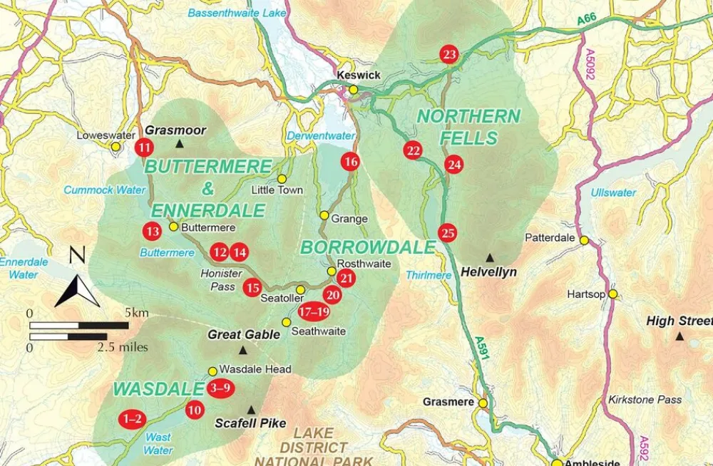 Cicerone Groot-Brittanië & Ierland|Wandelgids Scrambles in the Lake District North