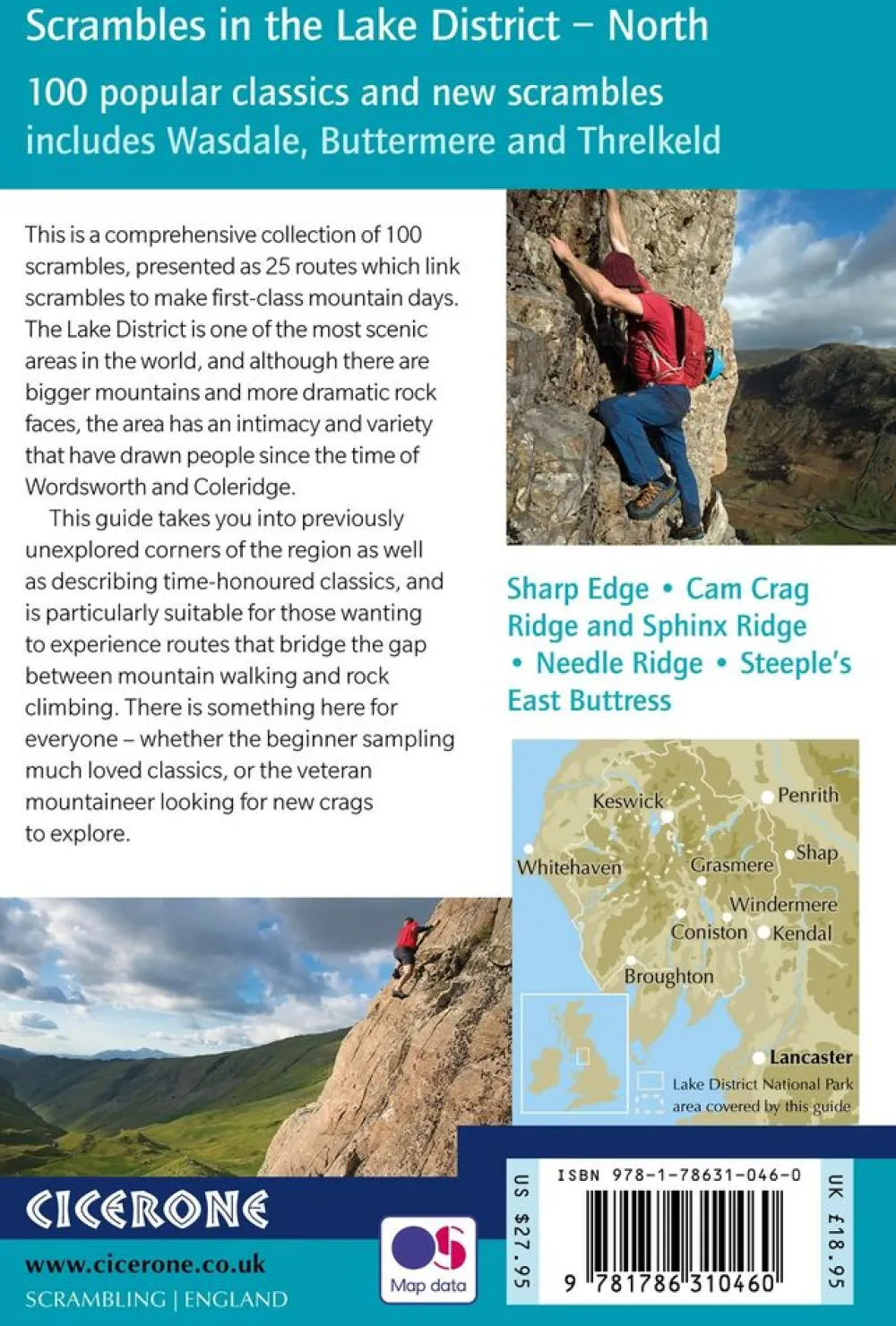 Cicerone Groot-Brittanië & Ierland|Wandelgids Scrambles in the Lake District North