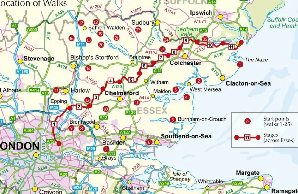 Cicerone Groot-Brittanië & Ierland|Wandelgids Walking in Essex