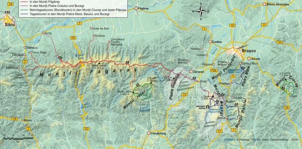 Conrad Stein Verlag Oost-Europa|Wandelgids Rumänien: Trekkingklassiker Sudkarpaten