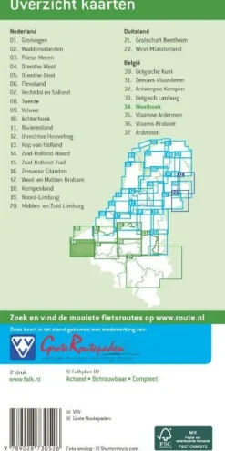 Falk Benelux|Fietskaart 34 Westhoek