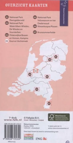 Falk Benelux|Wandelkaart 04 Gooi en Vechtstreek