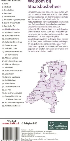 Falk Benelux|Wandelkaart 10 Midden-Drenthe Staatsbosbeheer