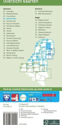 Falkplan Benelux|Fietskaart 04 Drenthe West