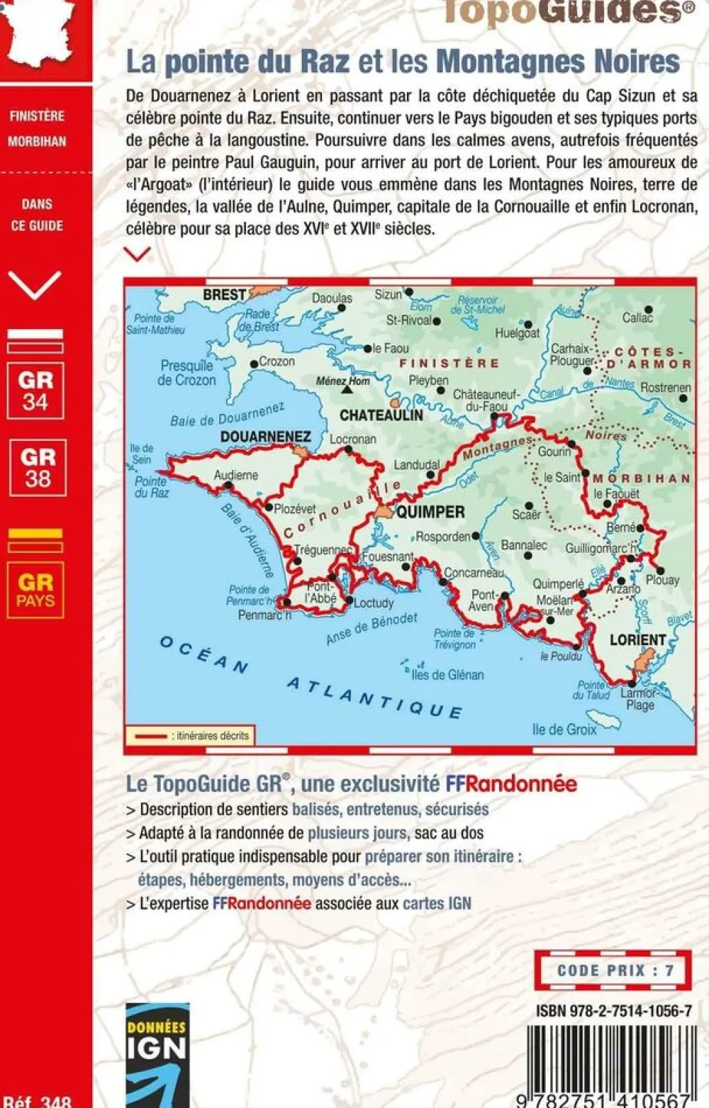 FF randonneee Frankrijk|Wandelgids La Côte de Cournouaille - Pointe du Raz