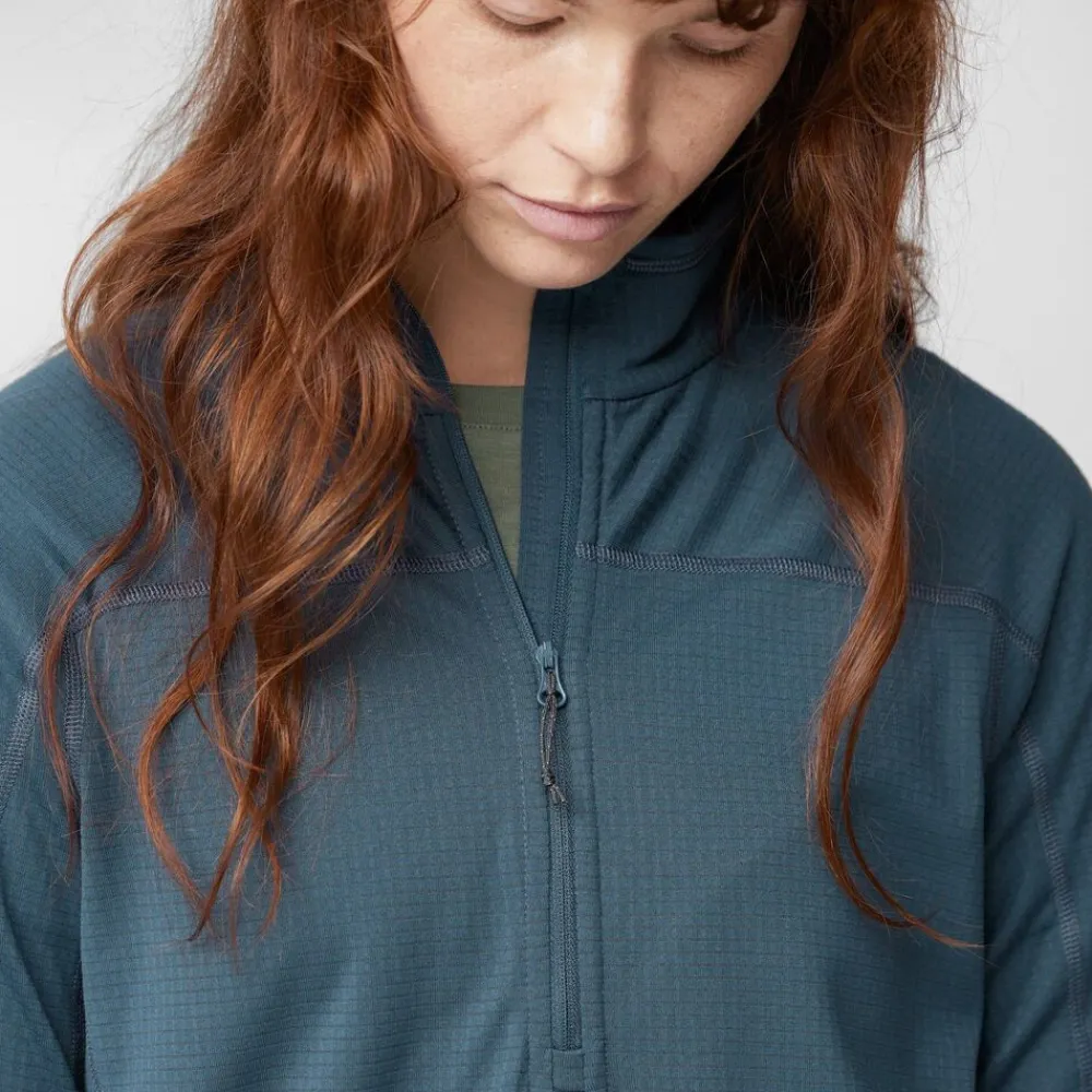DAMES Fjallraven Truien|Abisko lite fleece half zip W