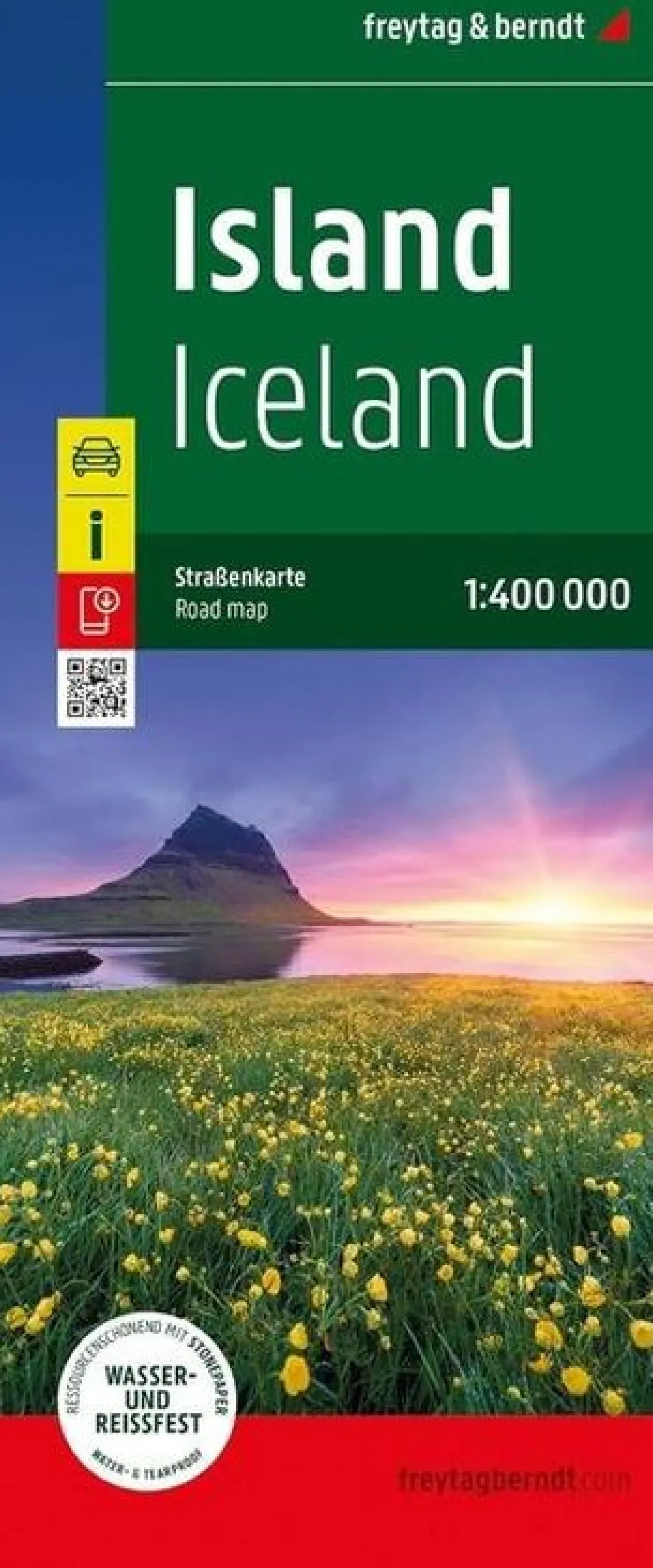 Freytag & Berndt Scandinavië & Ijsland|IJsland wegenkaart (watervast)