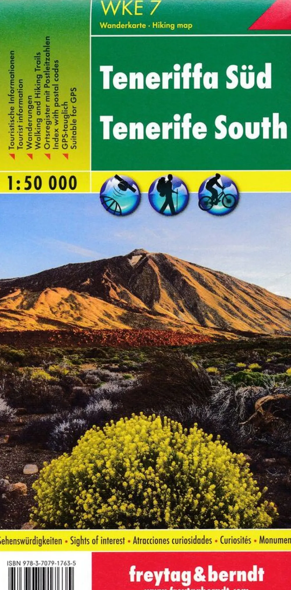 Freytag & Berndt Spanje & Portugal|Wandelkaarten WKE7 Tenerife Noord en Zuid