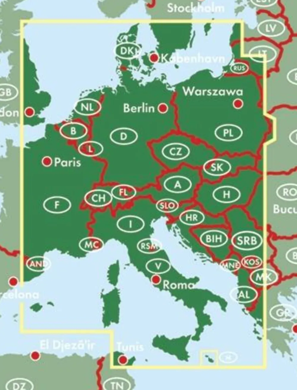 Freytag & Berndt Duitsland|Frankrijk|Wegenkaart Centraal-Europa