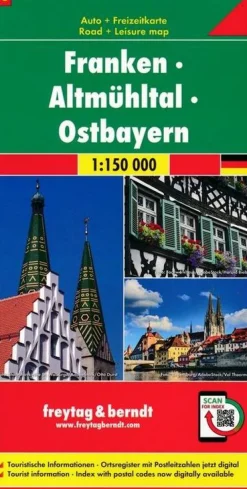 Freytag & Berndt Duitsland|Wegenkaart 10 Franken / Altmùhltal