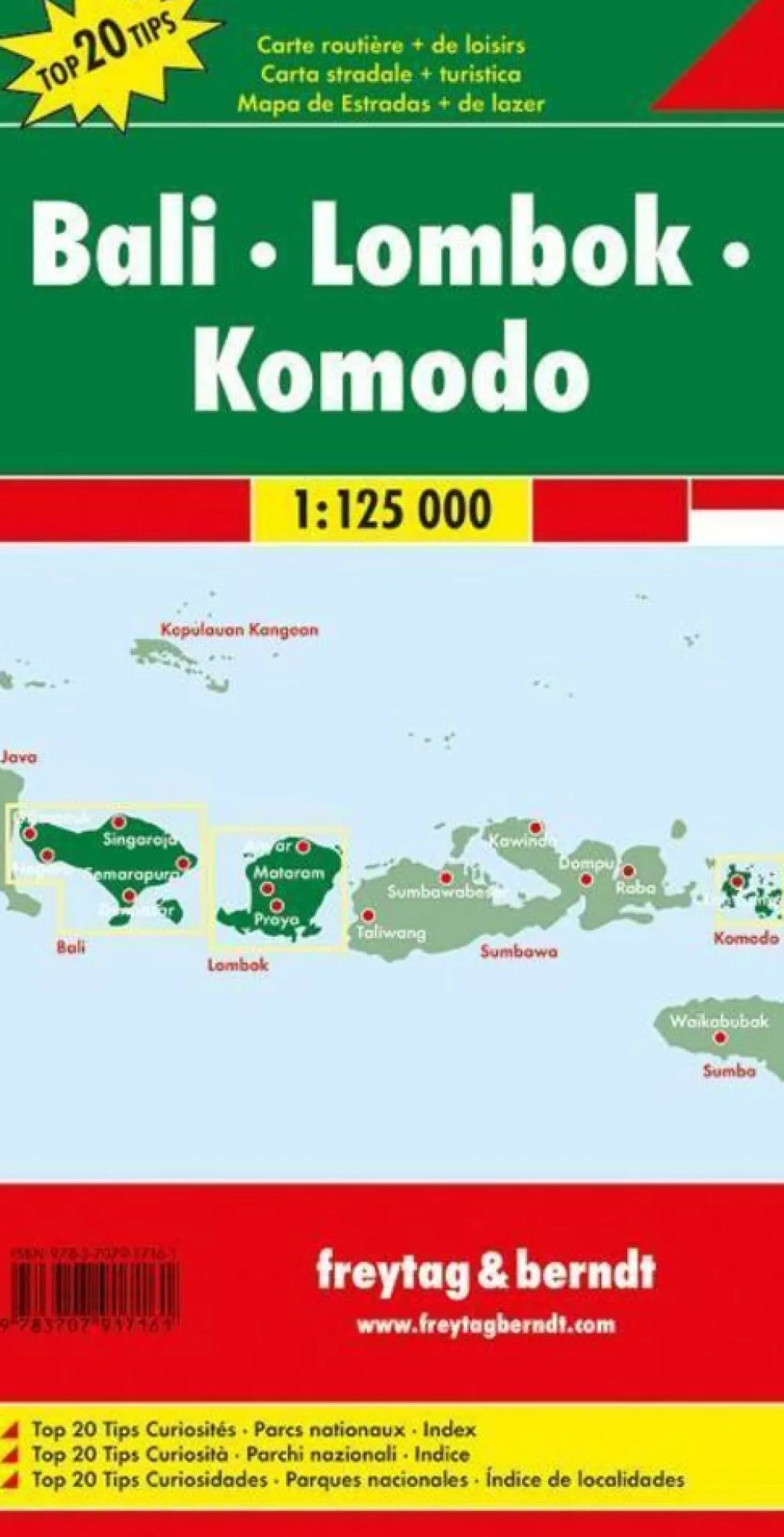 Freytag & Berndt Oceanië|Wegenkaart Bali - Lombok - Komodo
