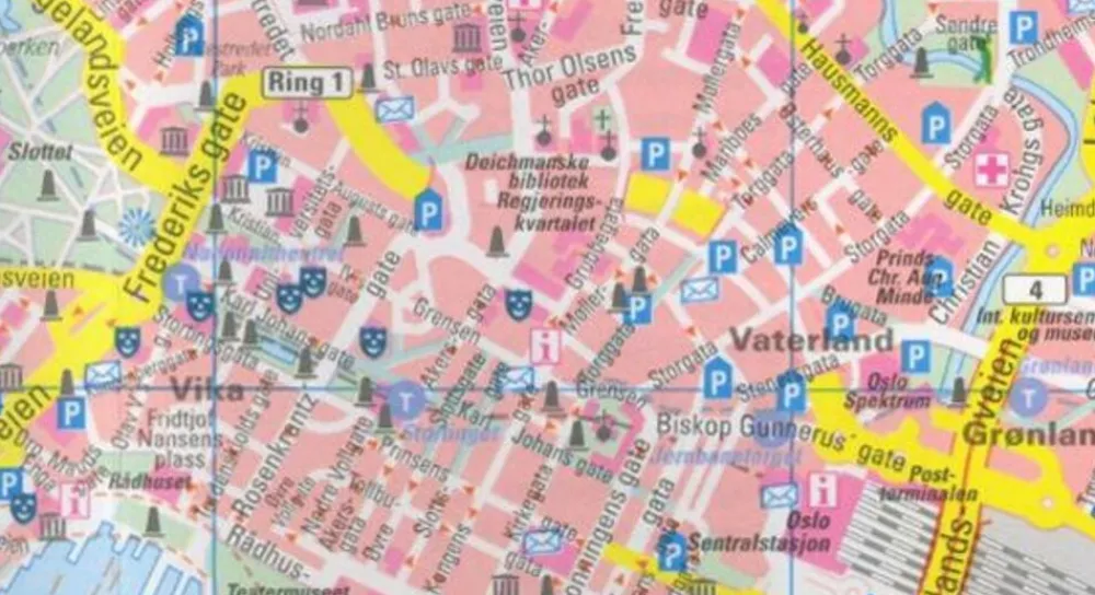 Freytag en Berndt Scandinavië & Ijsland|Stadsplattegrond Oslo