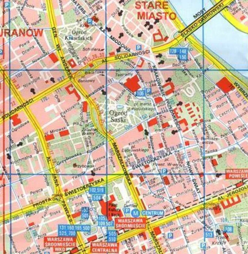 Freytag en Berndt Oost-Europa|Stadsplattegrond Warschau