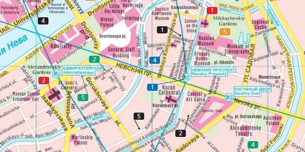 Freytag en Berndt Oost-Europa|Stadsplattegrond St-Petersburg