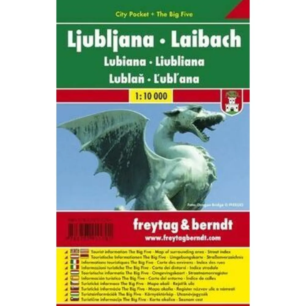 Freytag en Berndt Balkan, Griekenland & Cyprus|Stadsplattegrond Ljubljana