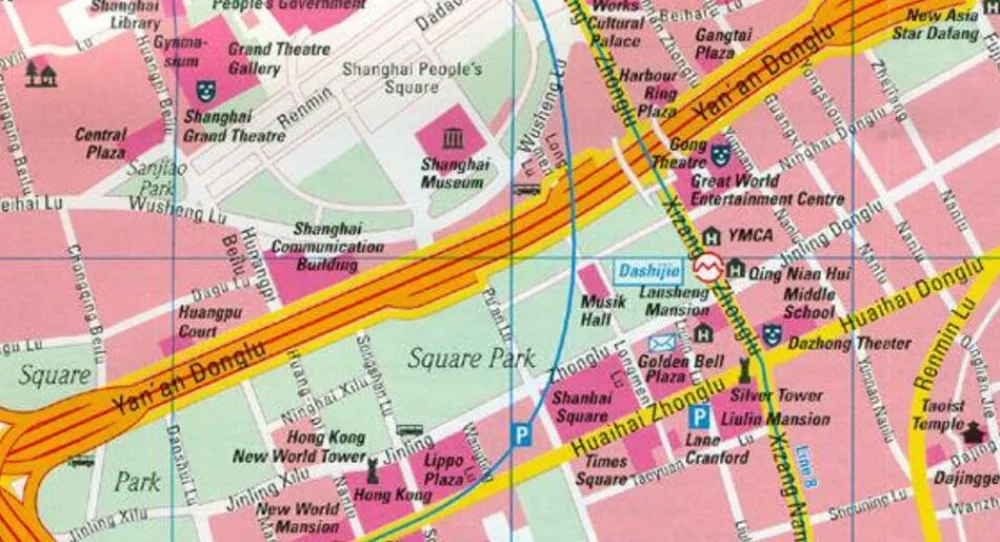 Freytag en Berndt China & Mongolië|Stadsplattegrond Shanghai