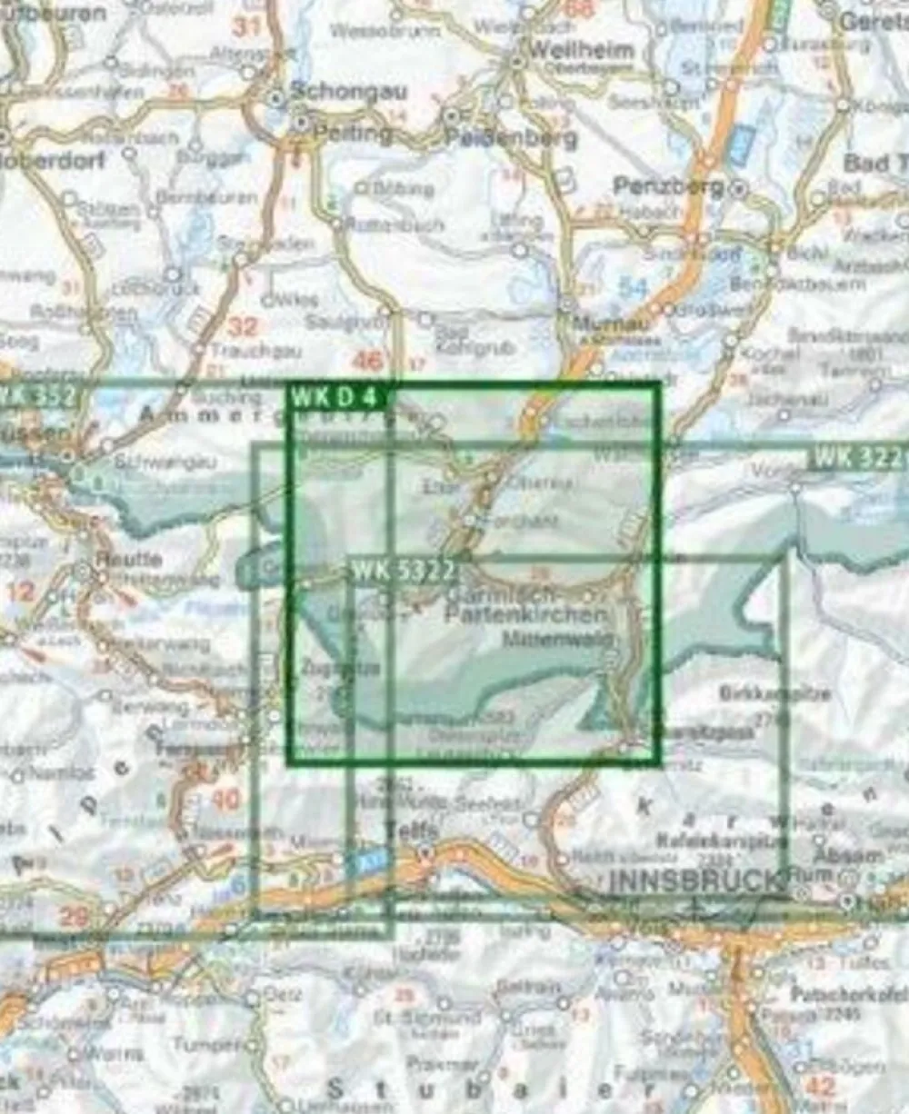 Freytag en Berndt Duitsland|Wandelkaart WKD4 Garmisch-Partenkirchen