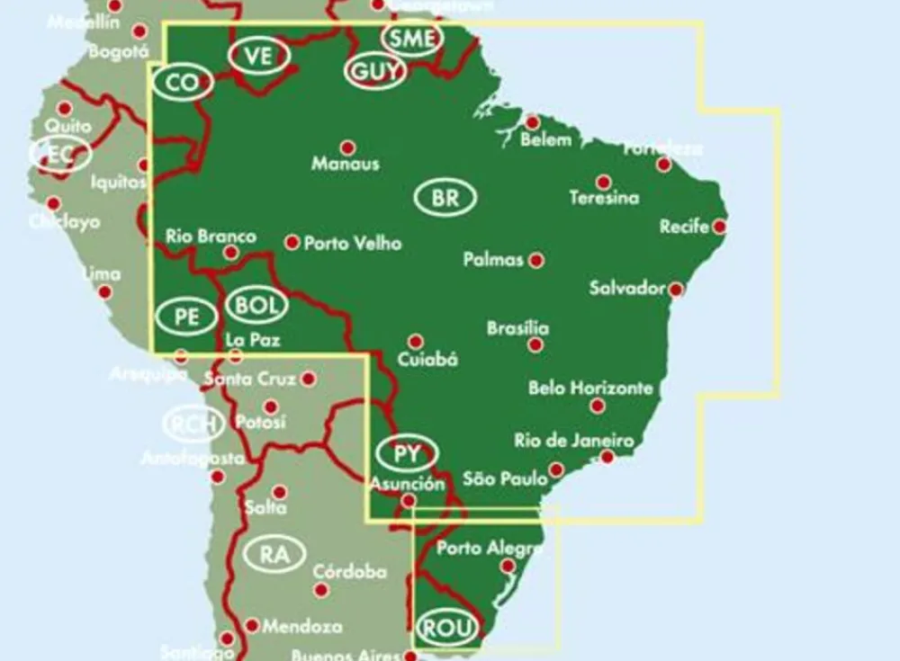 Freytag en Berndt Zuid-Amerika|Wegenkaart Brazilië