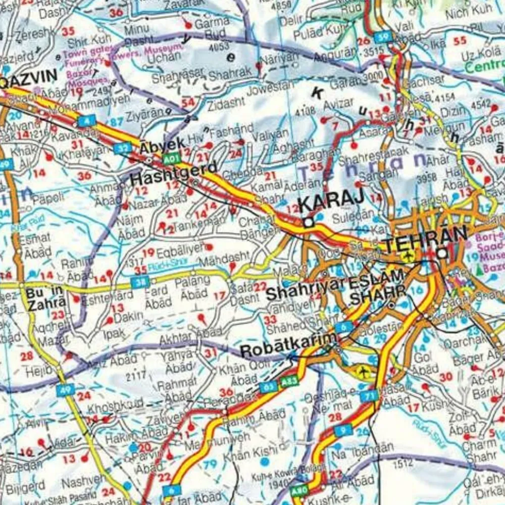 Freytag en Berndt Midden-Oosten|Wegenkaart Iran