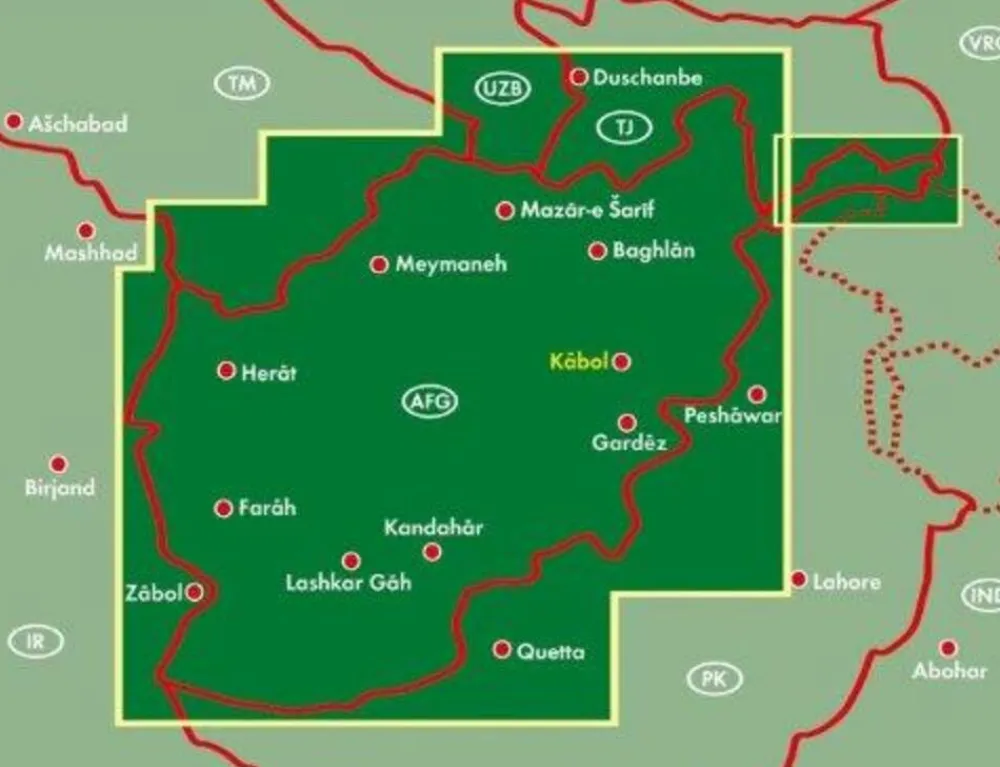 Freytag en Berndt Centraal-Azië|Wegenkaart Afghanistan